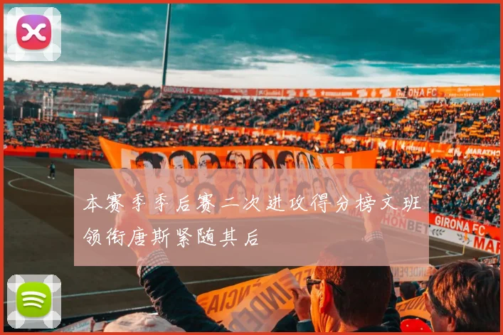 本赛季季后赛二次进攻得分榜文班领衔唐斯紧随其后